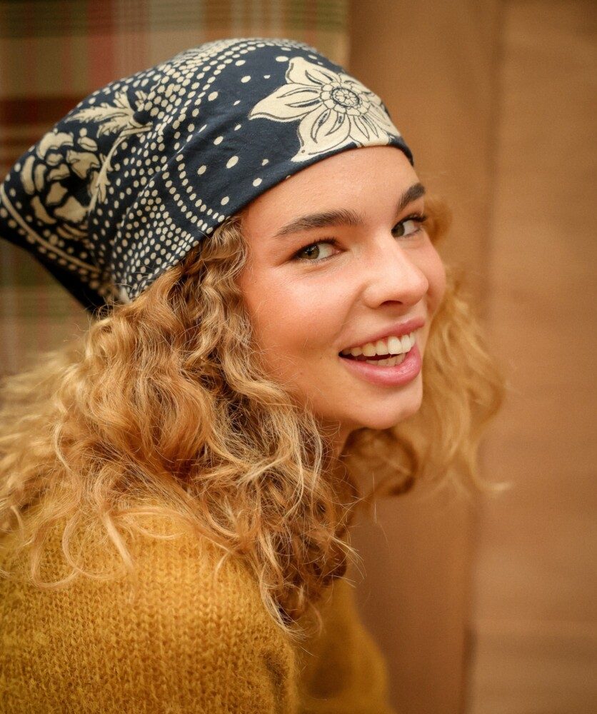 Foulard petit format – Hindi Bandana Encre