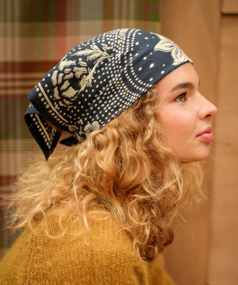 Foulard petit format – Hindi Bandana Encre