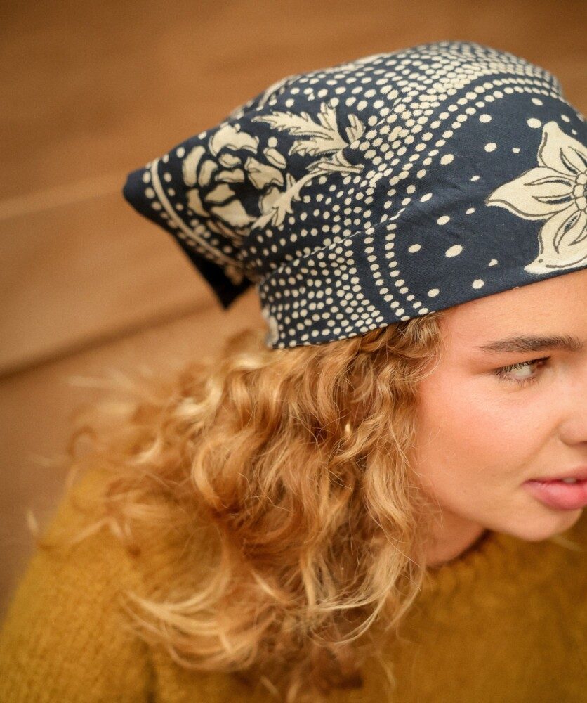 Foulard petit format – Hindi Bandana Encre