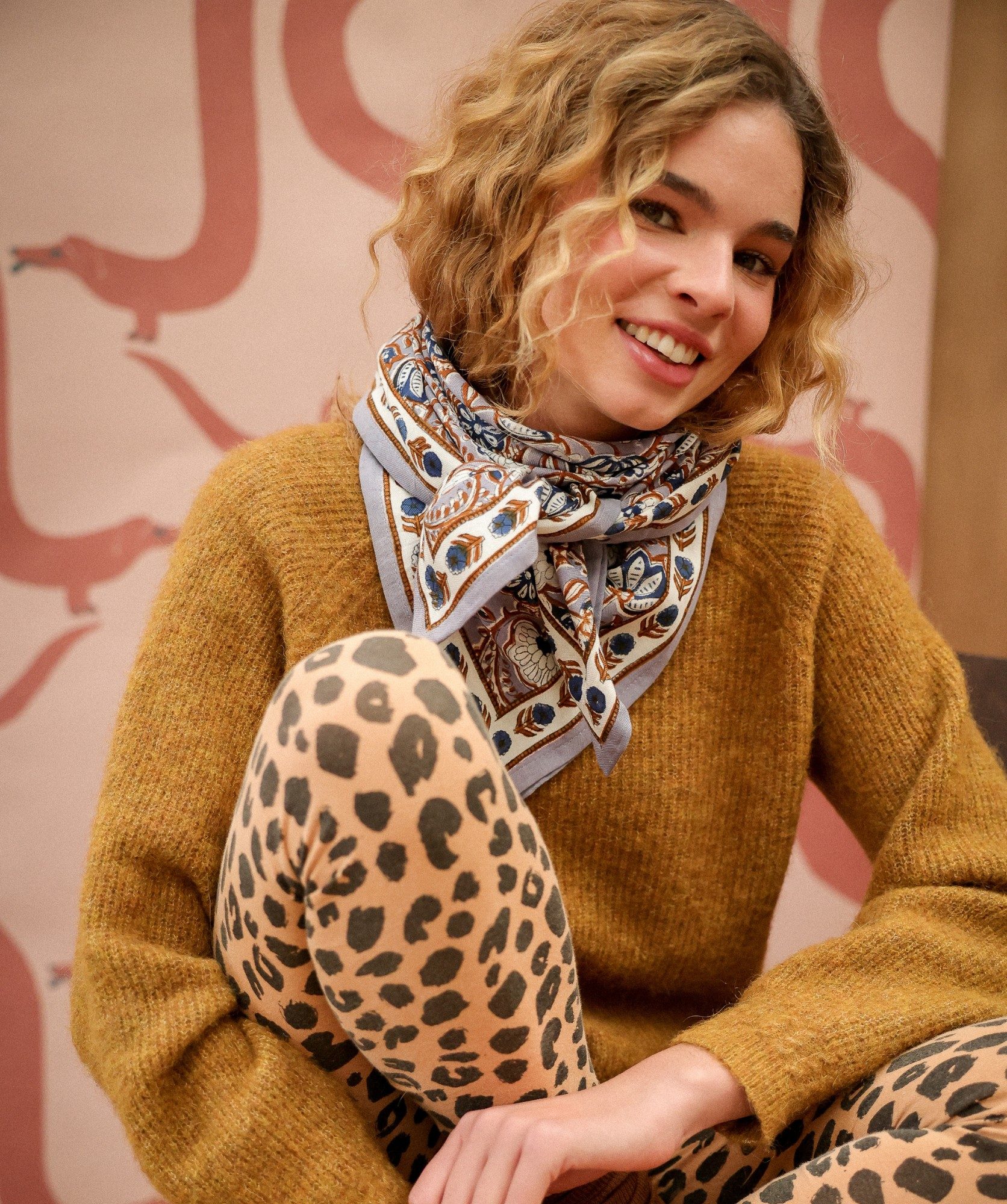 Foulard grand format – Taj Azur