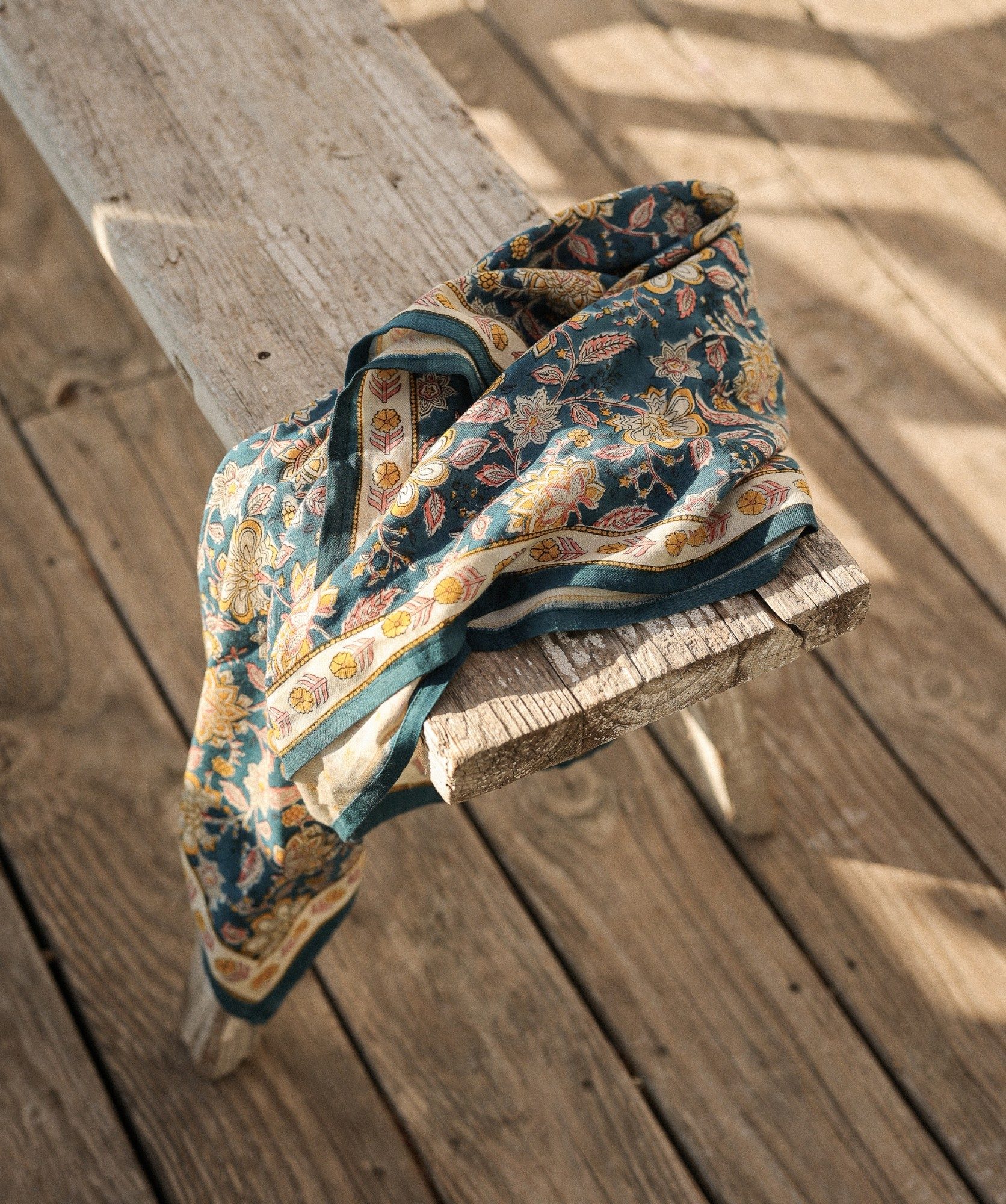Foulard grand format – Manon Bleu Azur