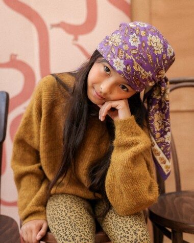 Foulard grand format – Manon Purple