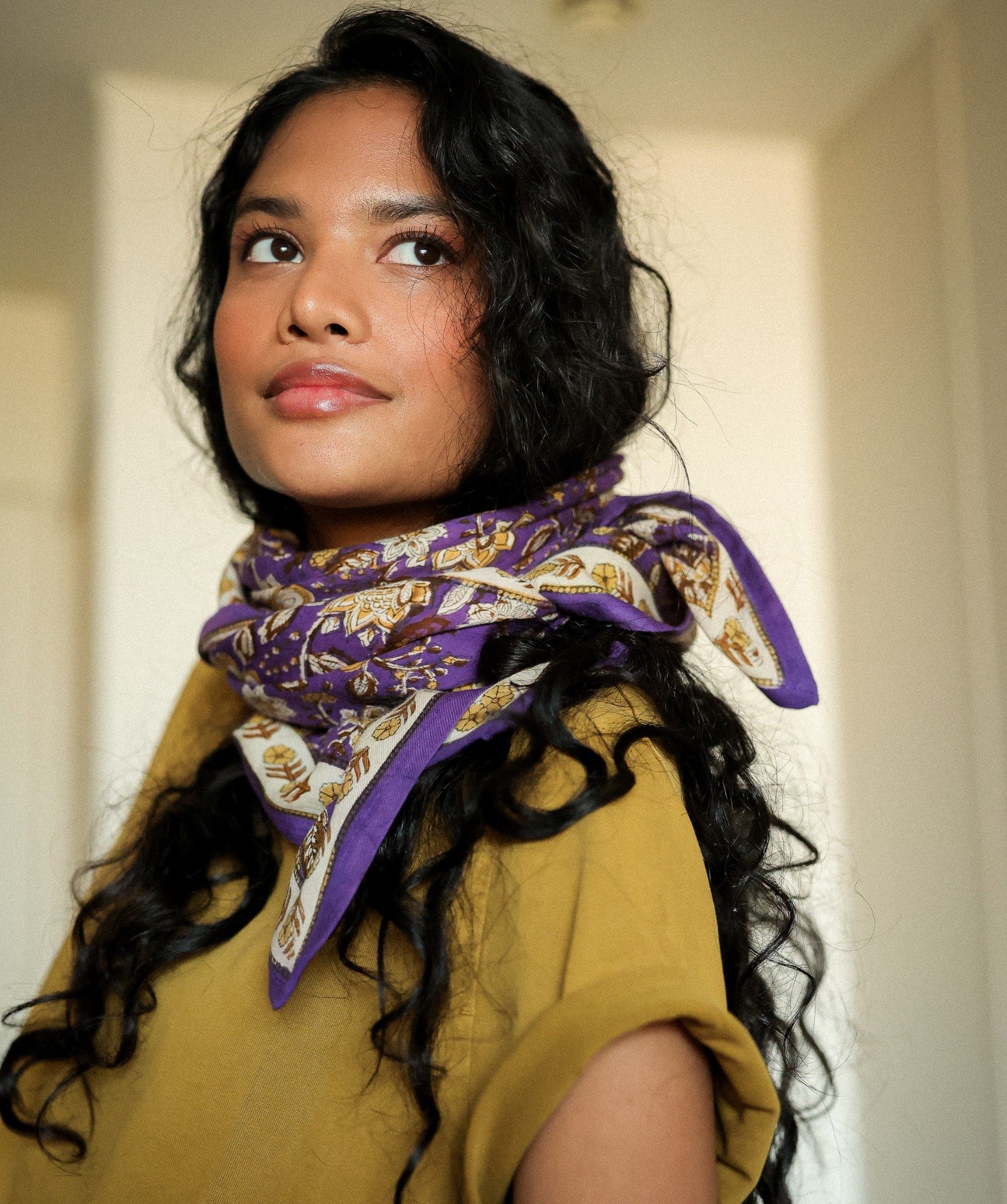 Foulard grand format – Manon Purple