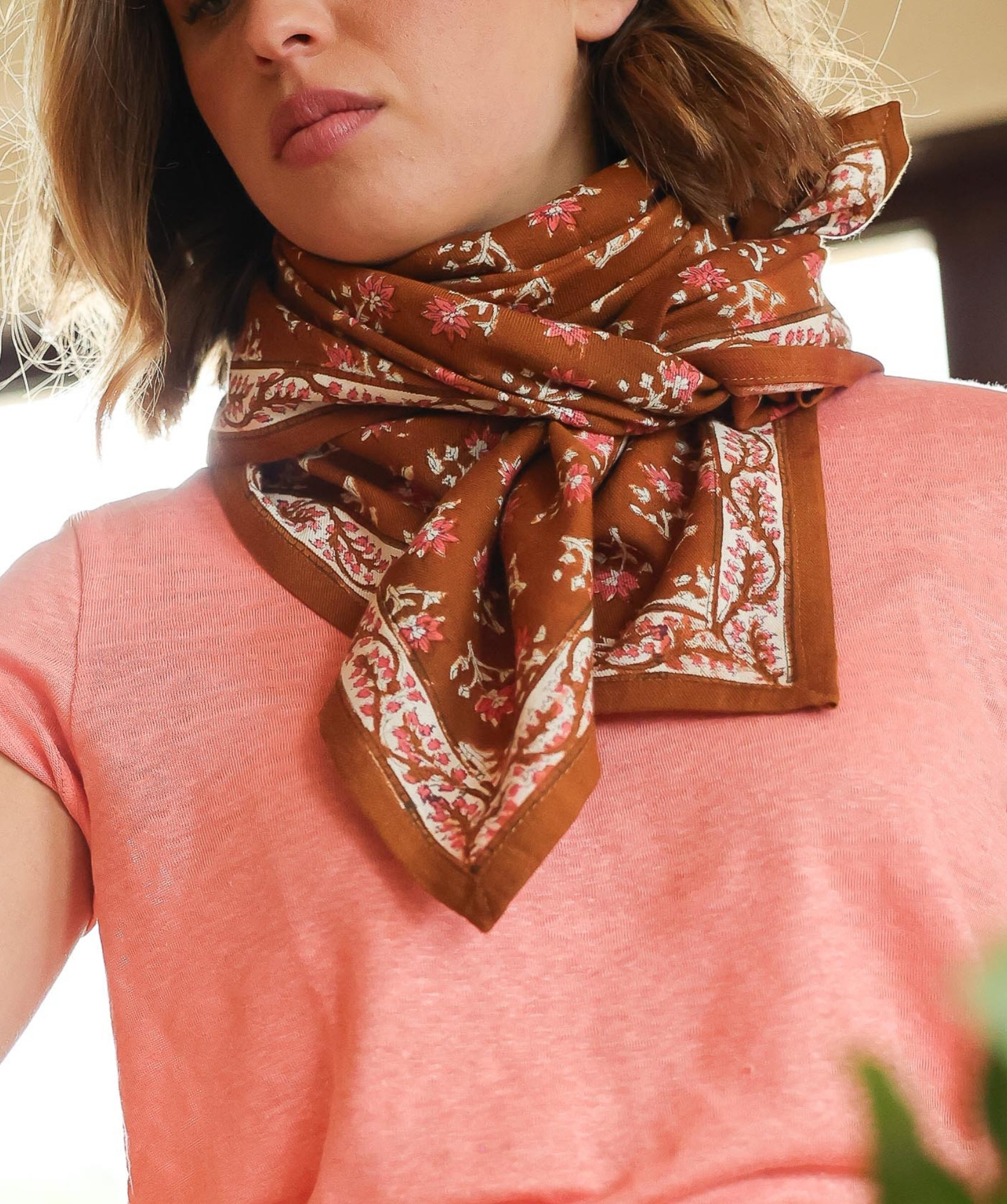 Foulard grand format – Punam Camel
