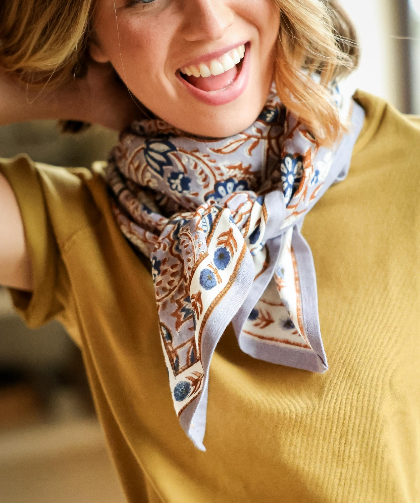 Foulard grand format – Taj Azur