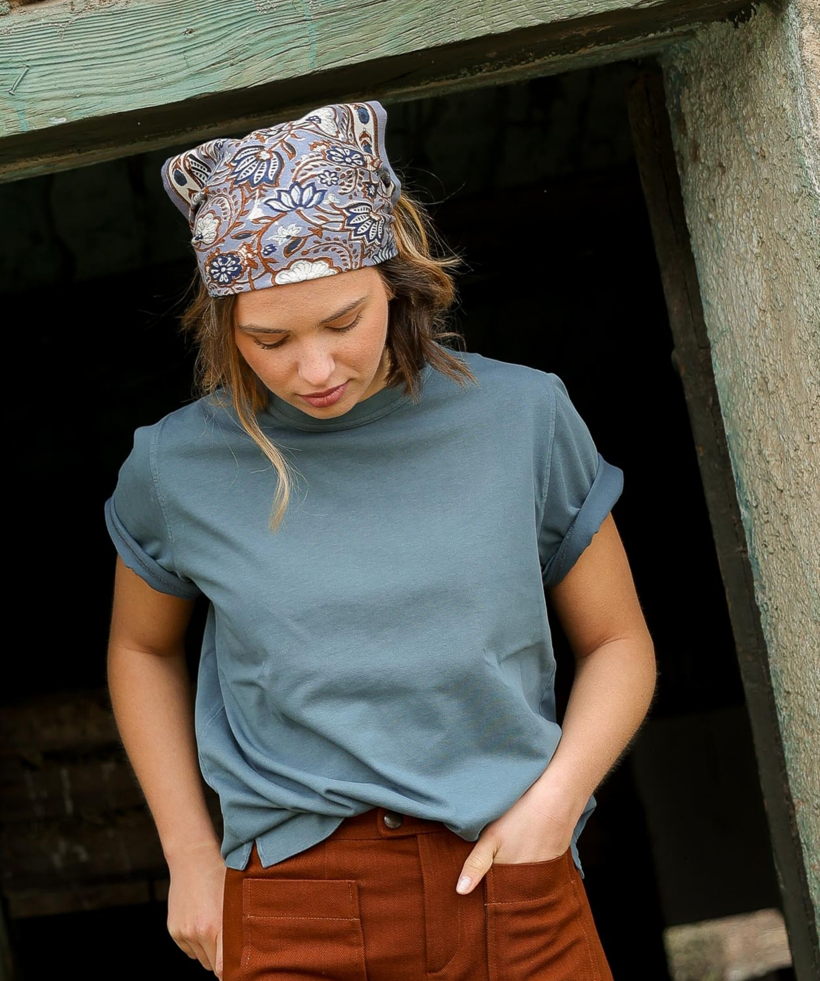 Foulard petit format – Taj Azur