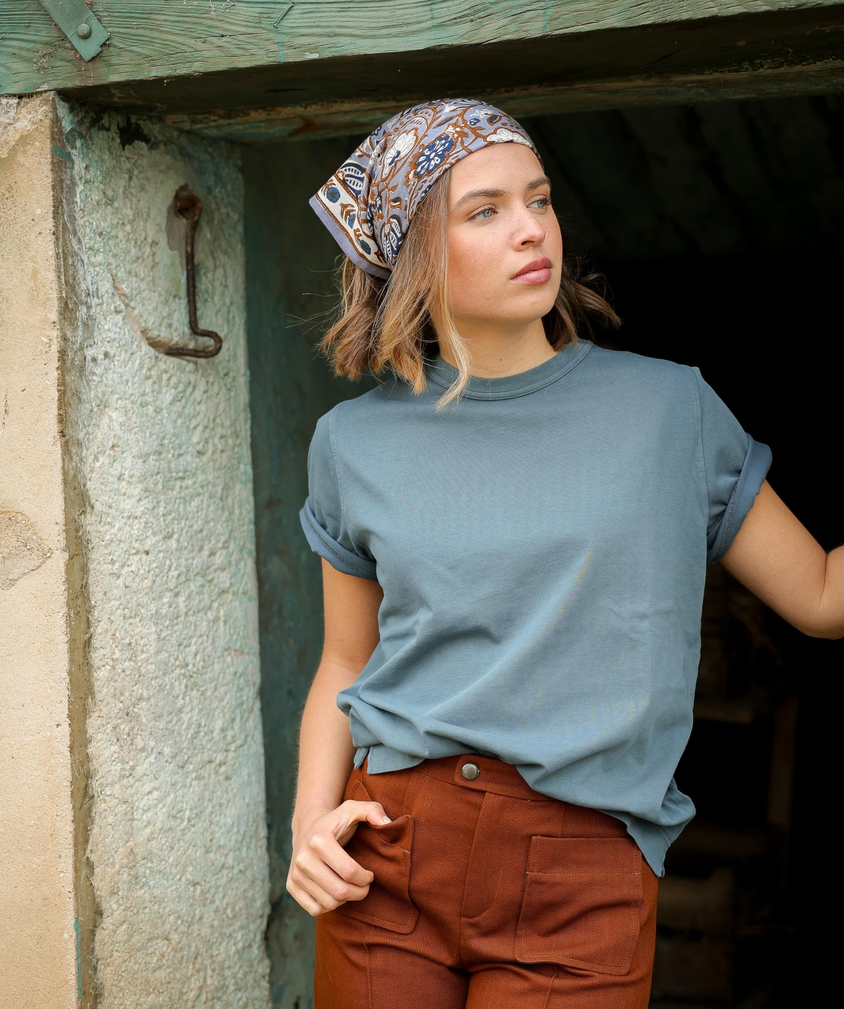 Foulard petit format – Taj Azur