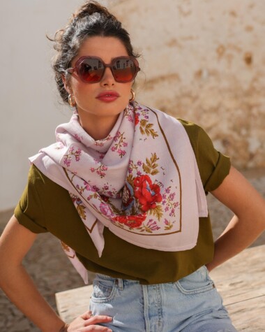 Foulard grand format – Jeanet Lilas