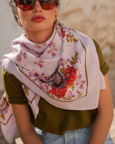 Foulard grand format – Jeanet Lilas