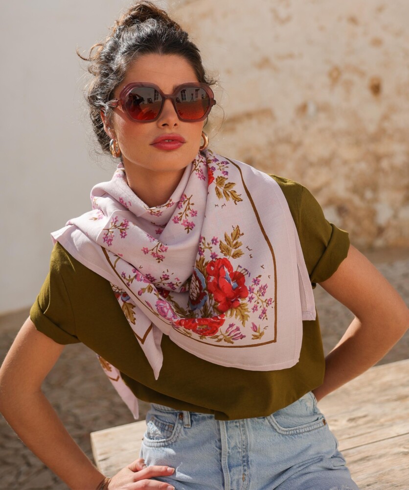 Foulard grand format – Jeanet Lilas