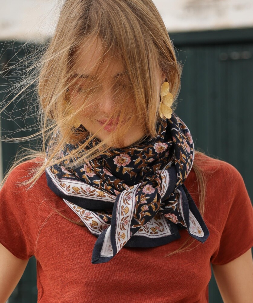 Foulard grand format – Scarlett Encre