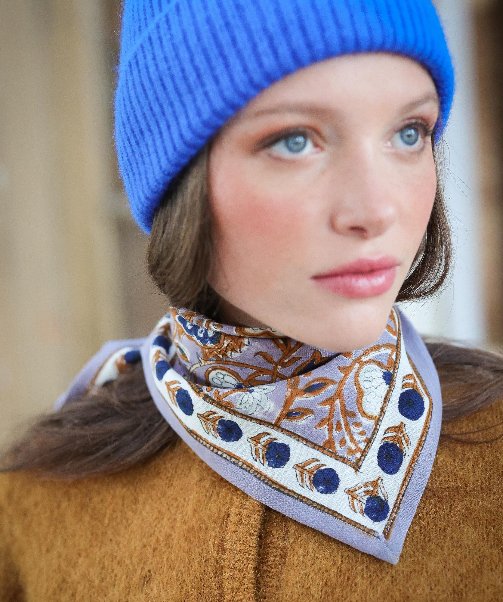 Foulard petit format – Taj Azur