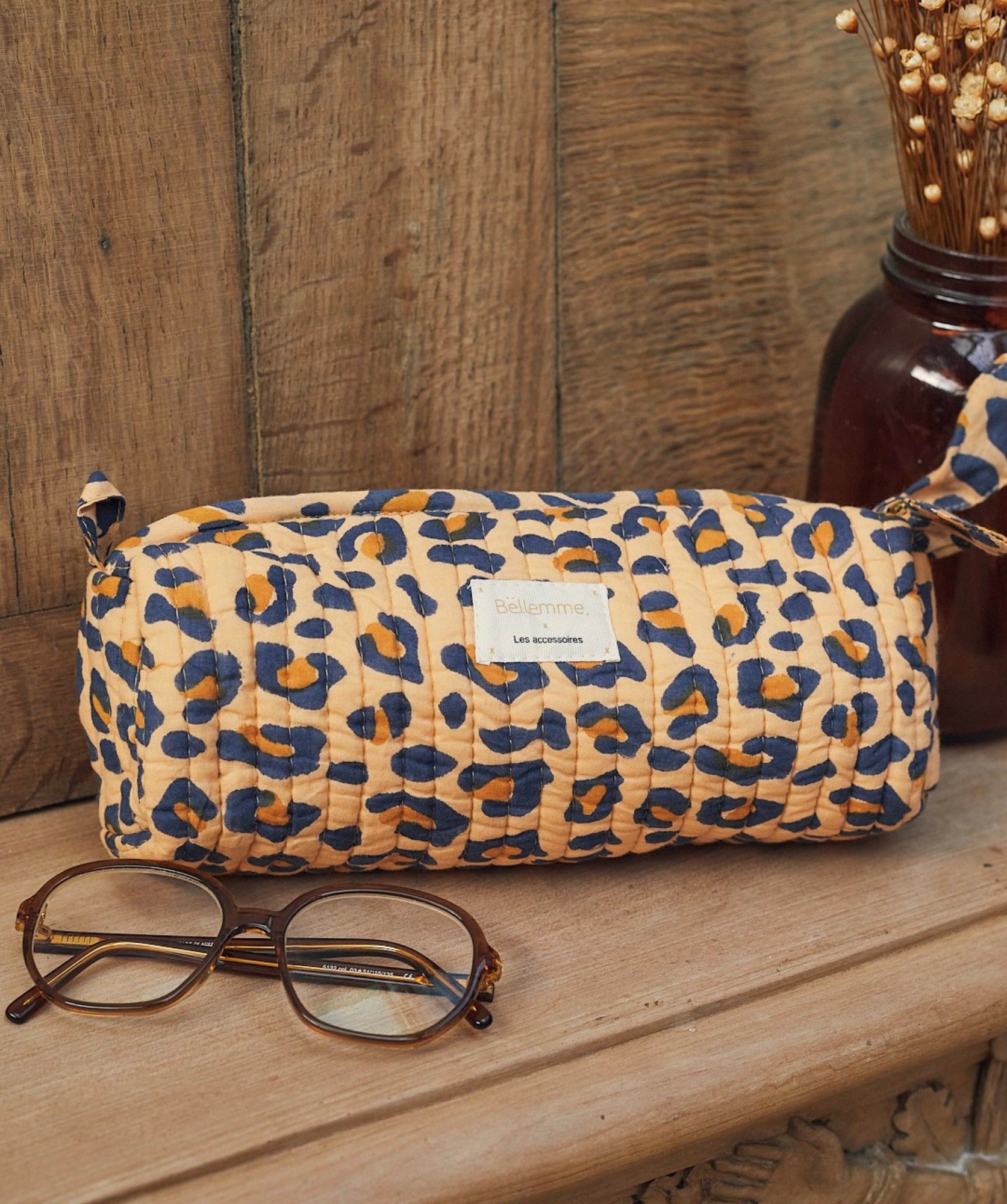 Trousse d’écolier Juno – Léopard Camel