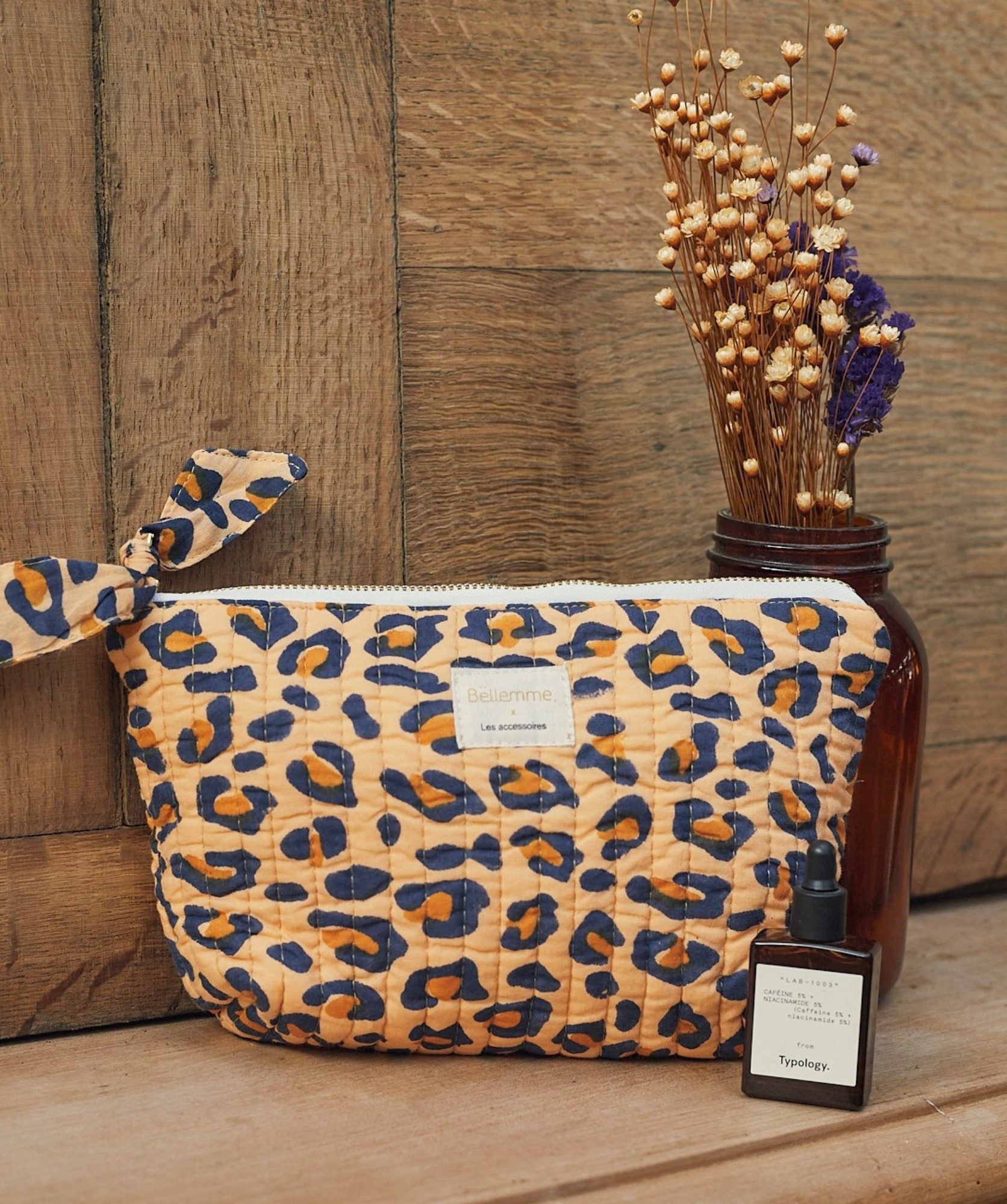 Trousse à maquillage Alma – Léopard camel