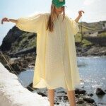 Robe Helena – Rayure seersucker citron