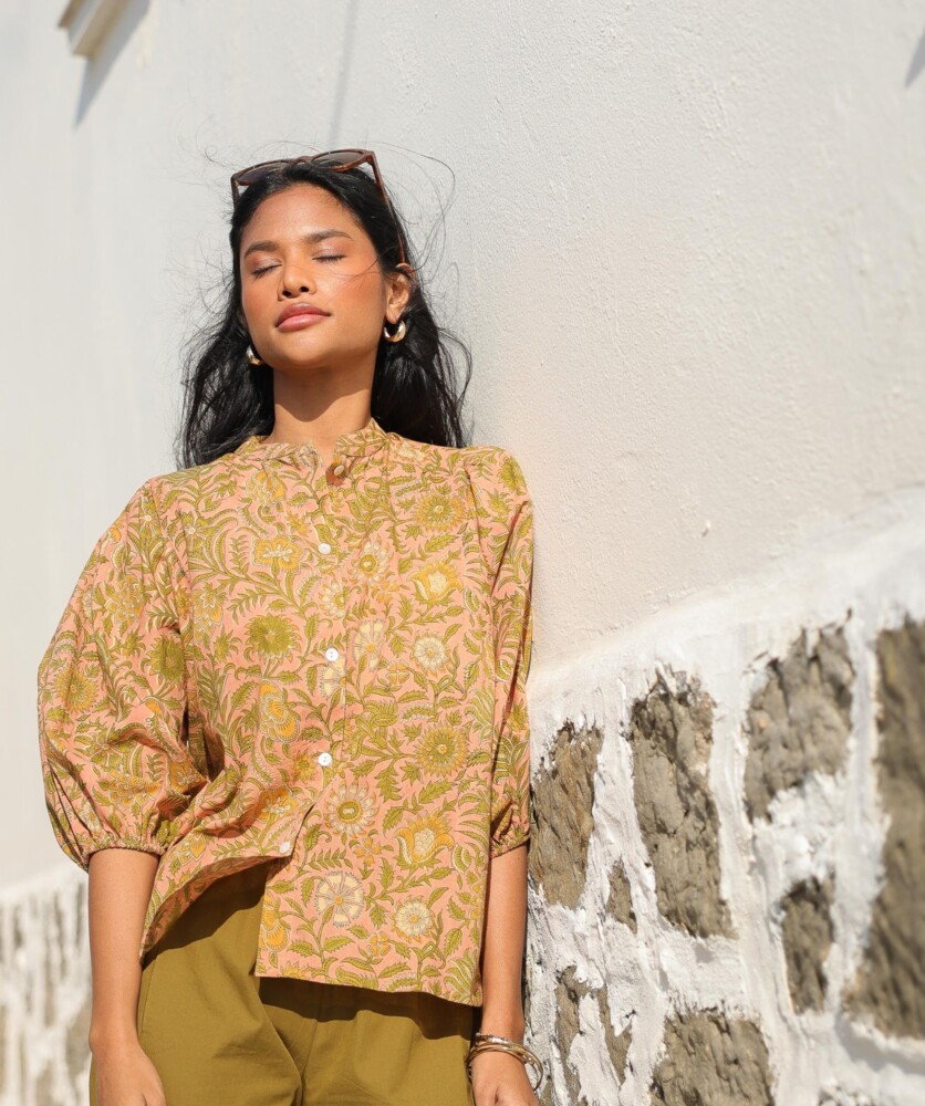 Chemise Bergame – Imprimé block-print June