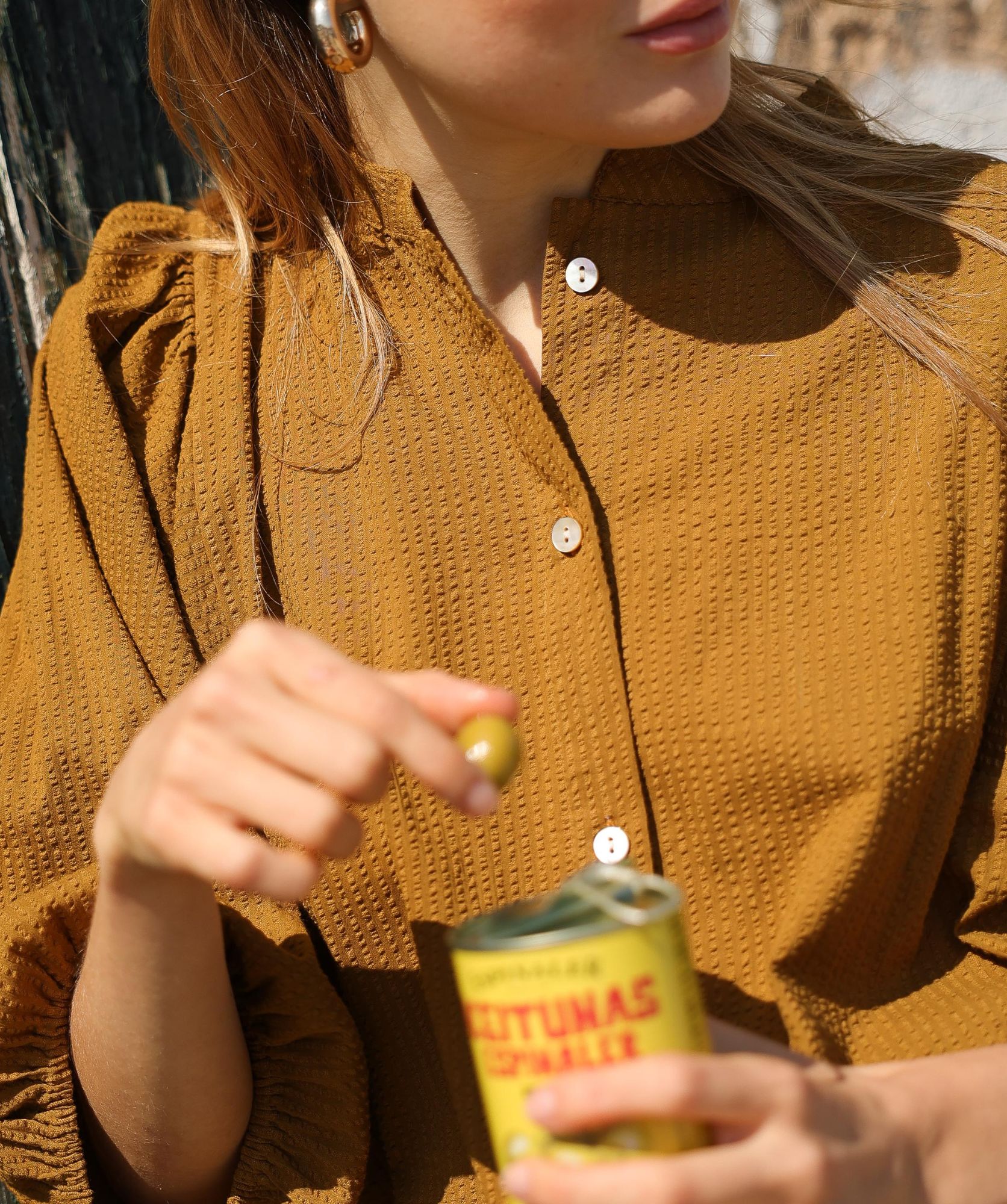 Chemise Bergame – Seersucker Havane