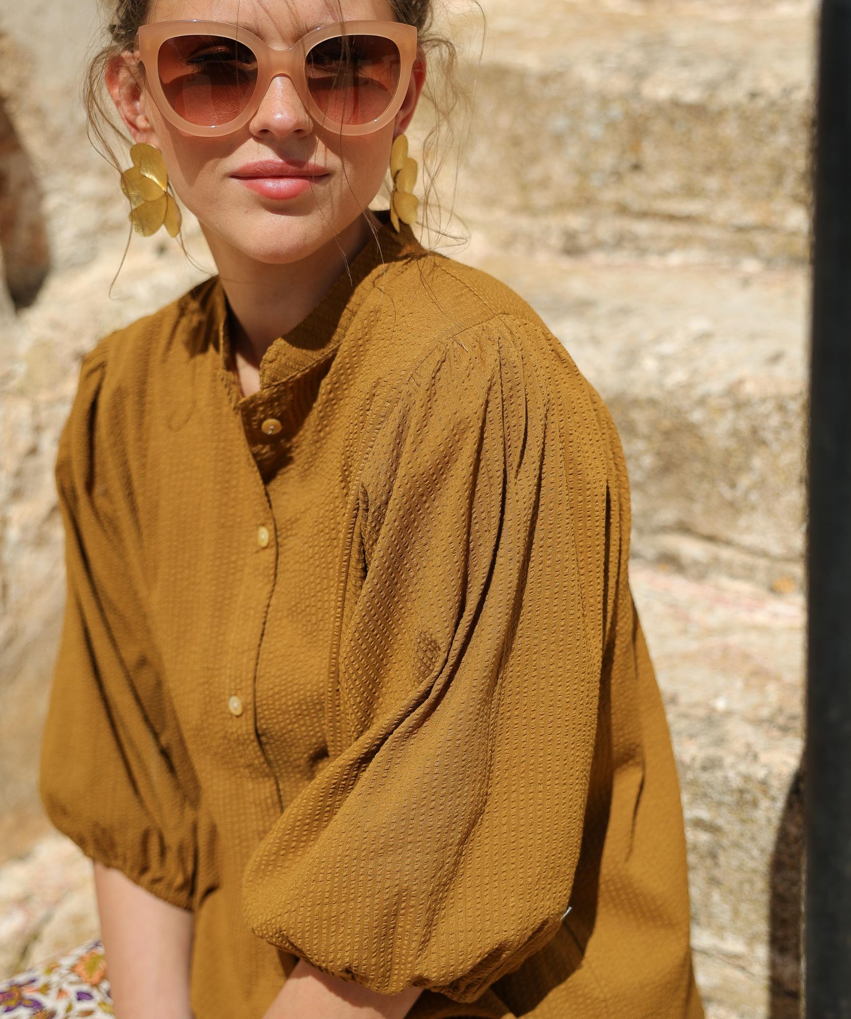 Chemise Bergame – Seersucker Havane