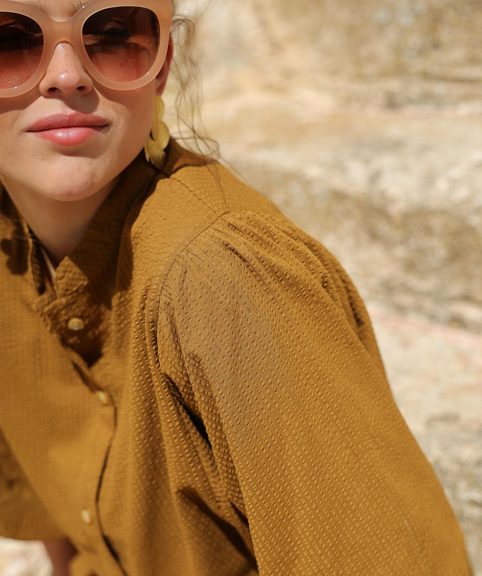 Chemise Bergame – Seersucker Havane