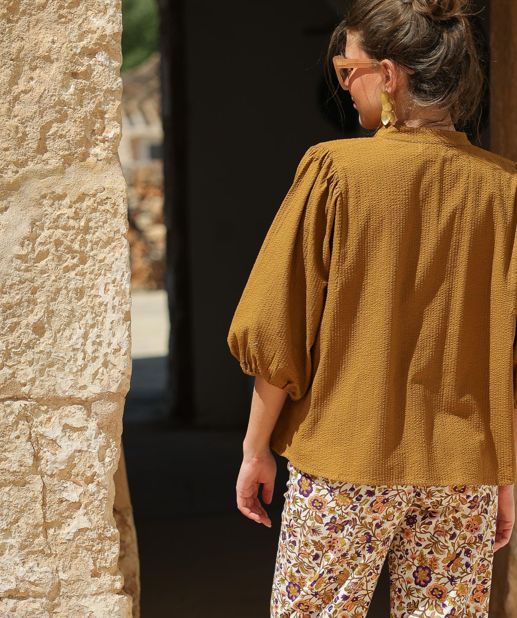 Chemise Bergame – Seersucker Havane