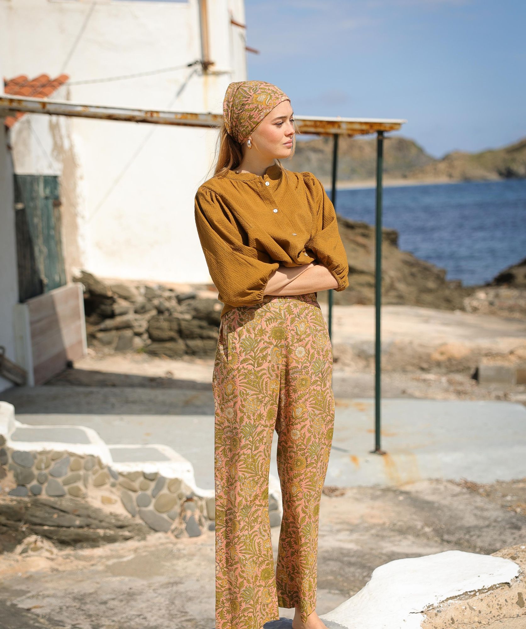 Chemise Bergame – Seersucker Havane