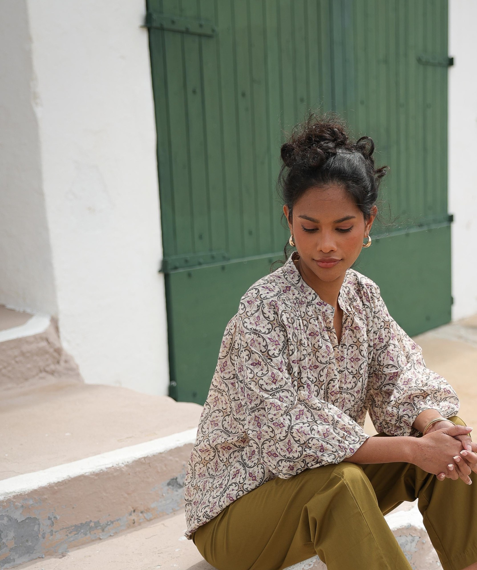 Chemise Brasilia – Imprimé block-print Nelson