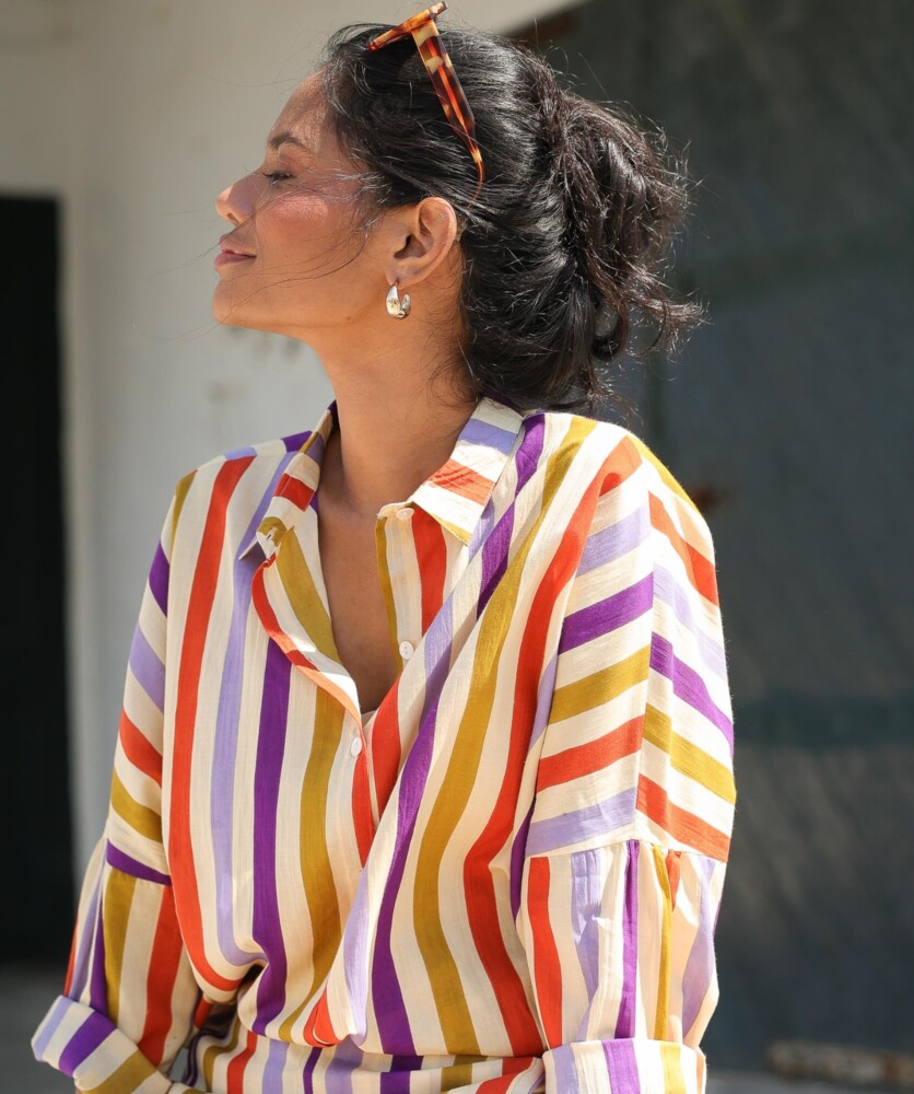 Chemise Priya – Rayure Rosa