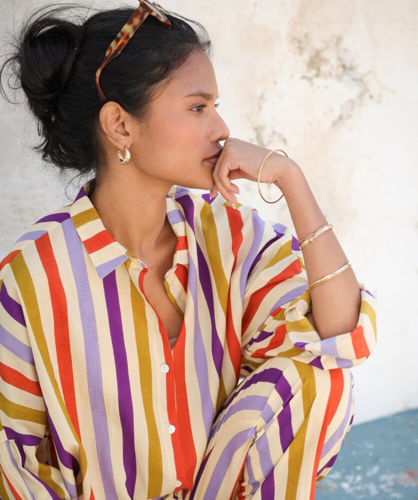 Chemise Priya – Rayure Rosa
