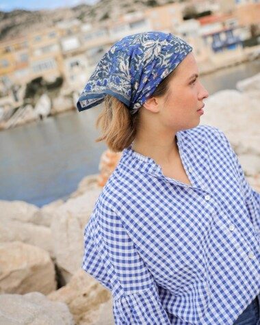 Chemise Priyana – Carreaux bleus