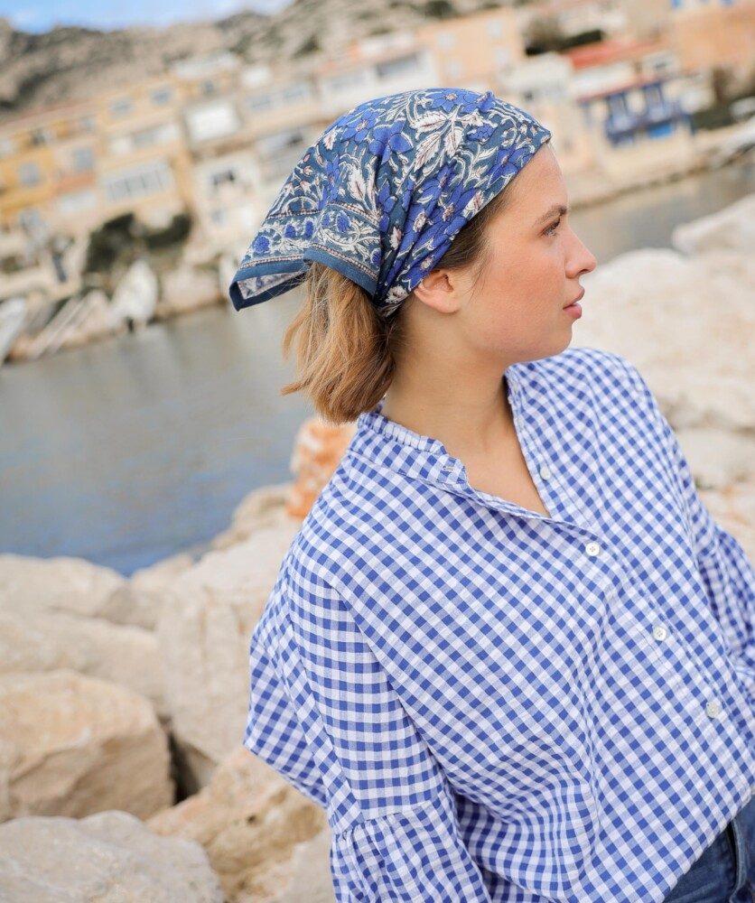 Chemise Priyana – Carreaux bleus