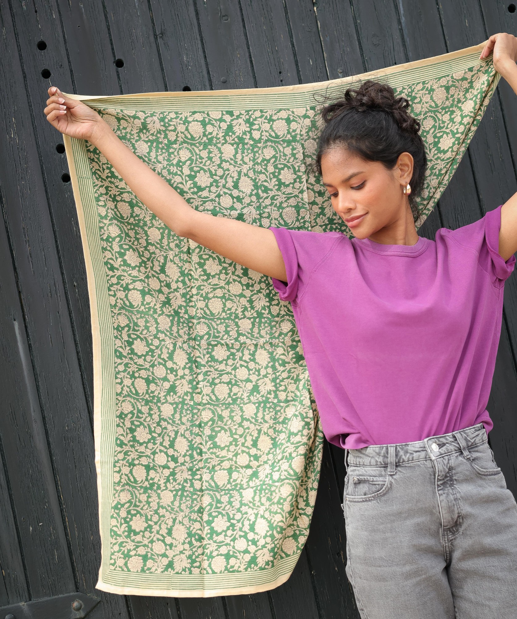 Foulard grand format – Anjali Prairie