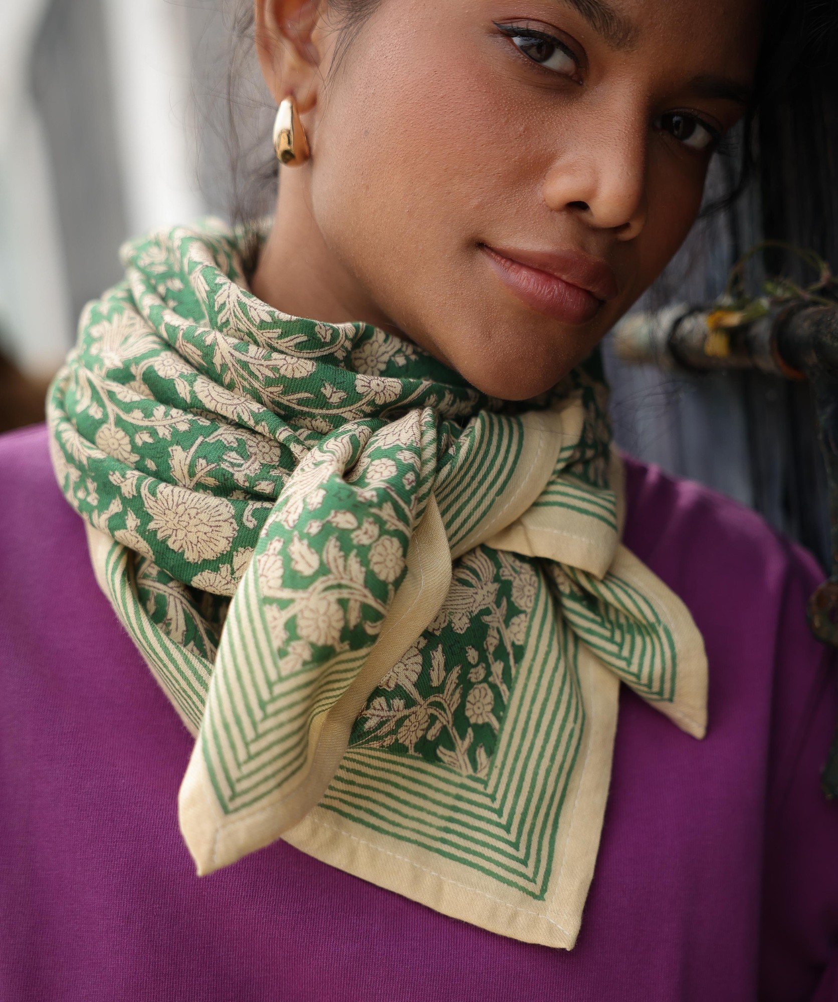 Foulard grand format – Anjali Prairie