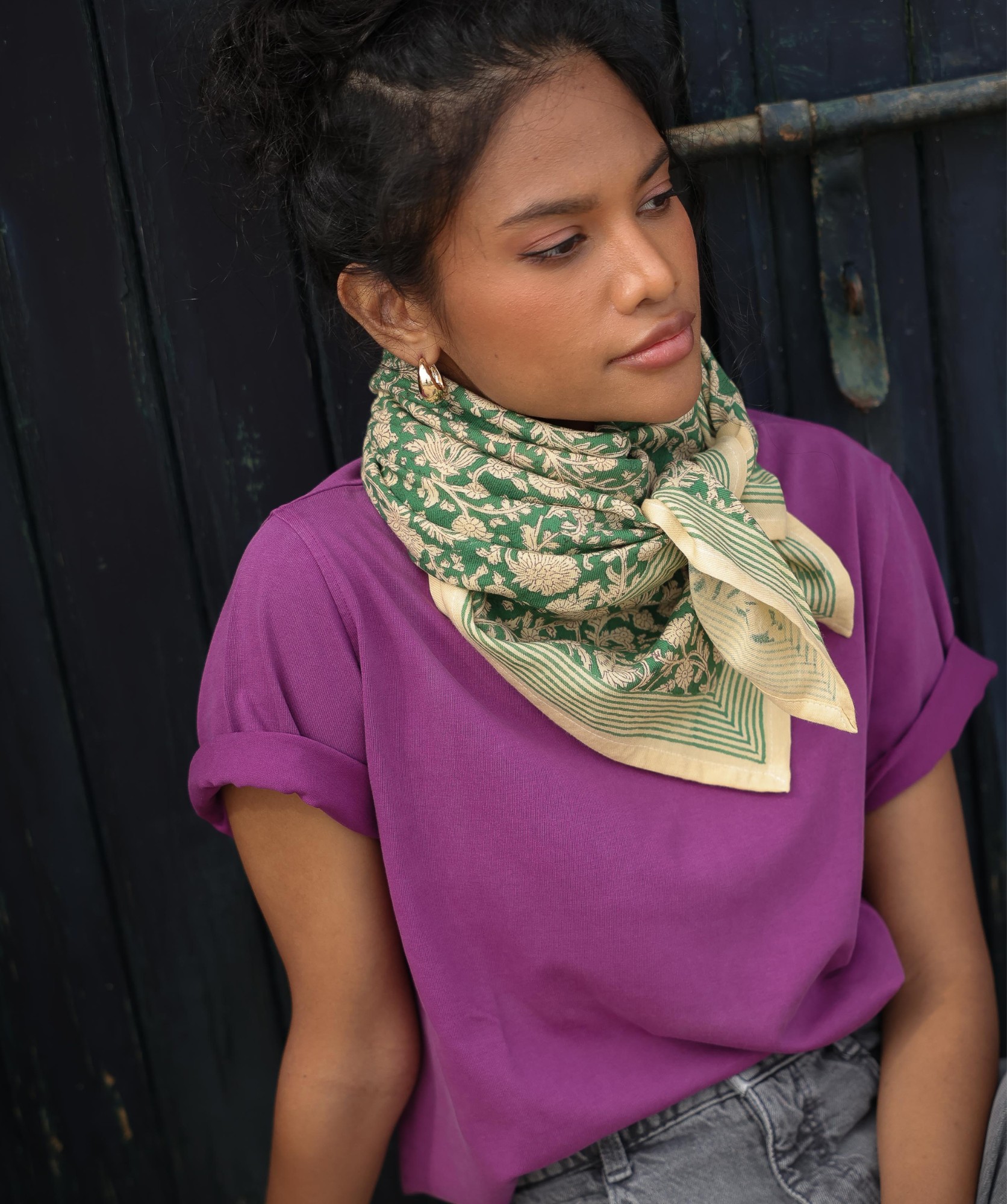 Foulard grand format – Anjali Prairie