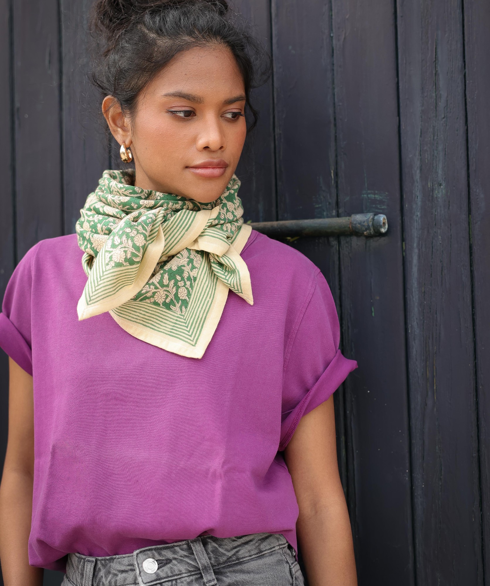 Foulard grand format – Anjali Prairie