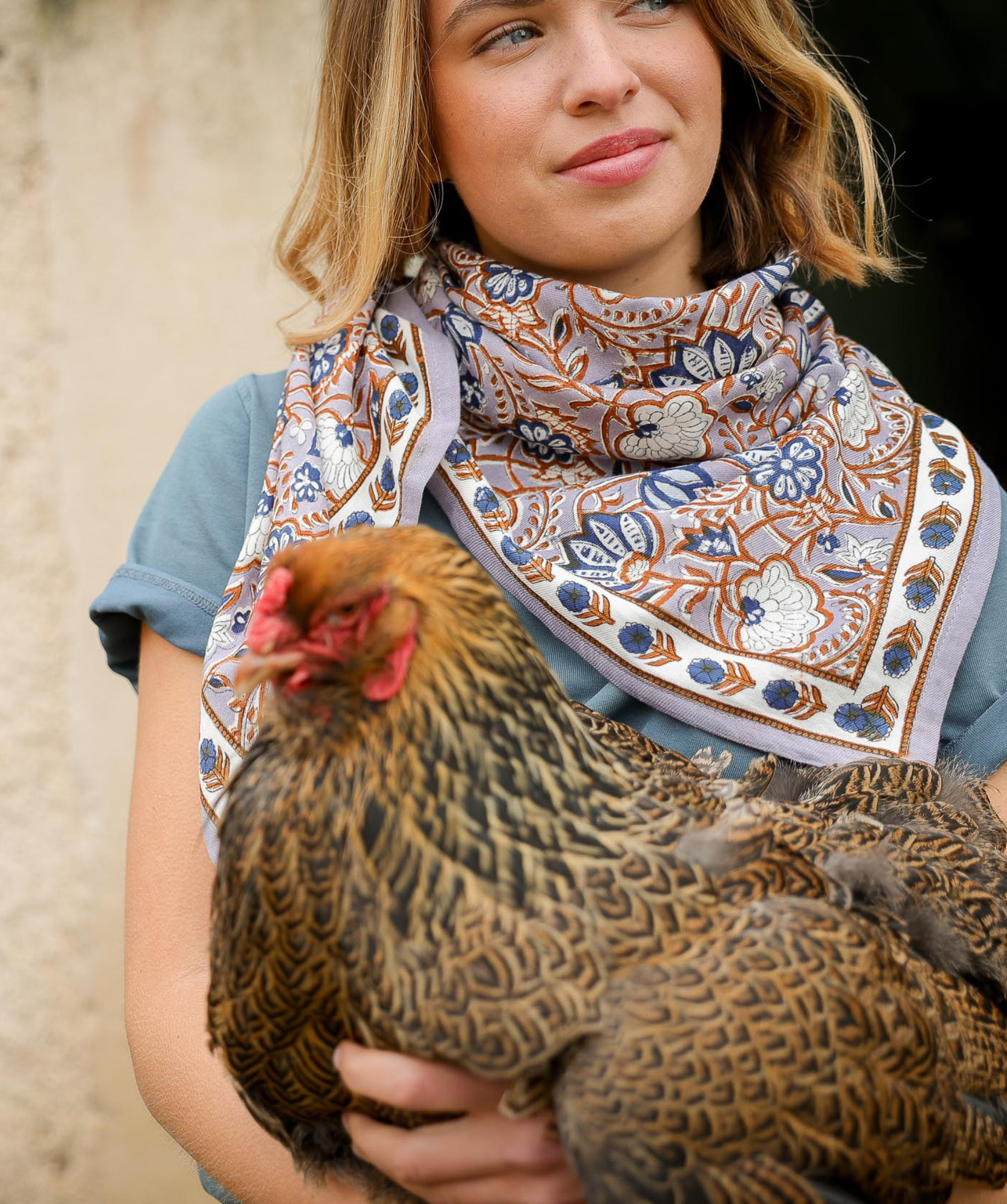 Foulard grand format – Taj Azur