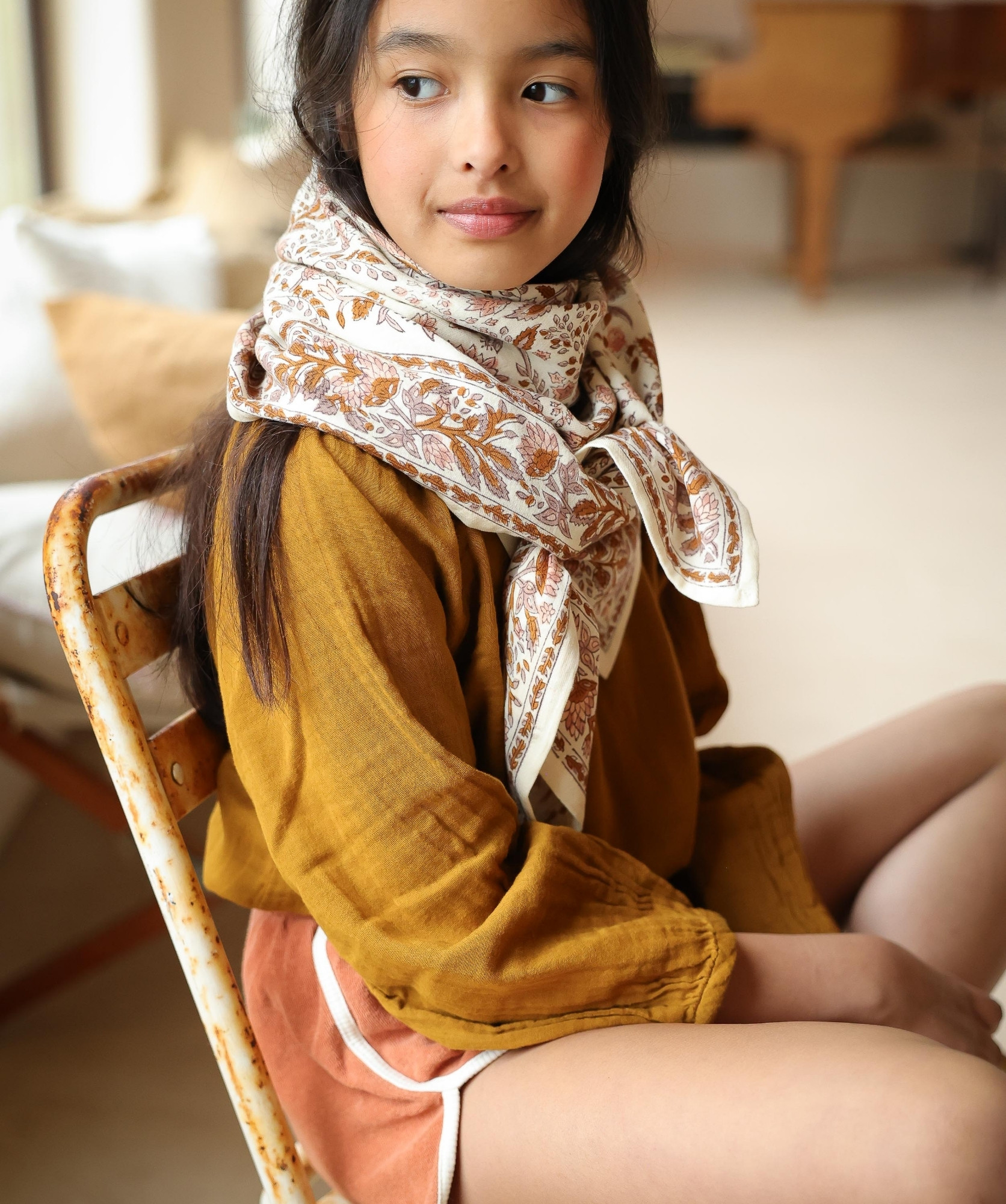Foulard grand format – Rhapsody Poudré