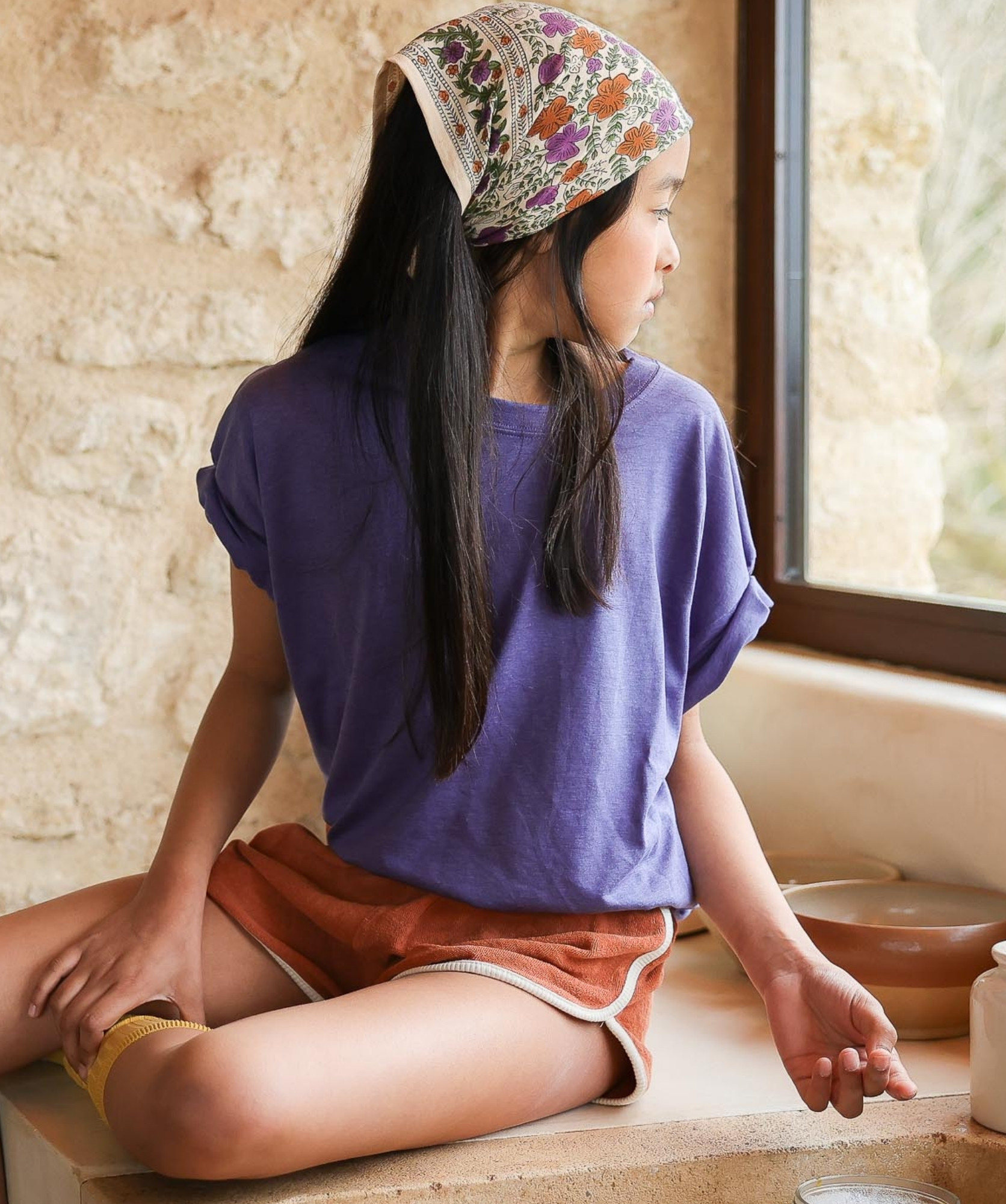 Foulard petit format – Ellis Violette