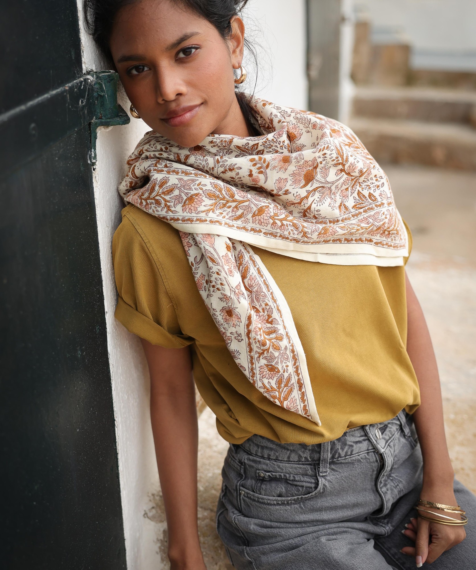 Foulard grand format – Rhapsody Poudré