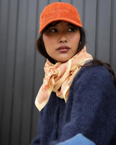 Foulard grand format – Anjali Orange Brûlée