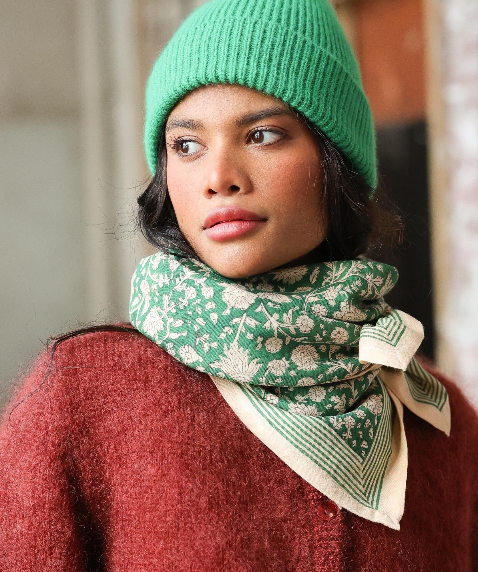 Foulard grand format – Anjali Prairie