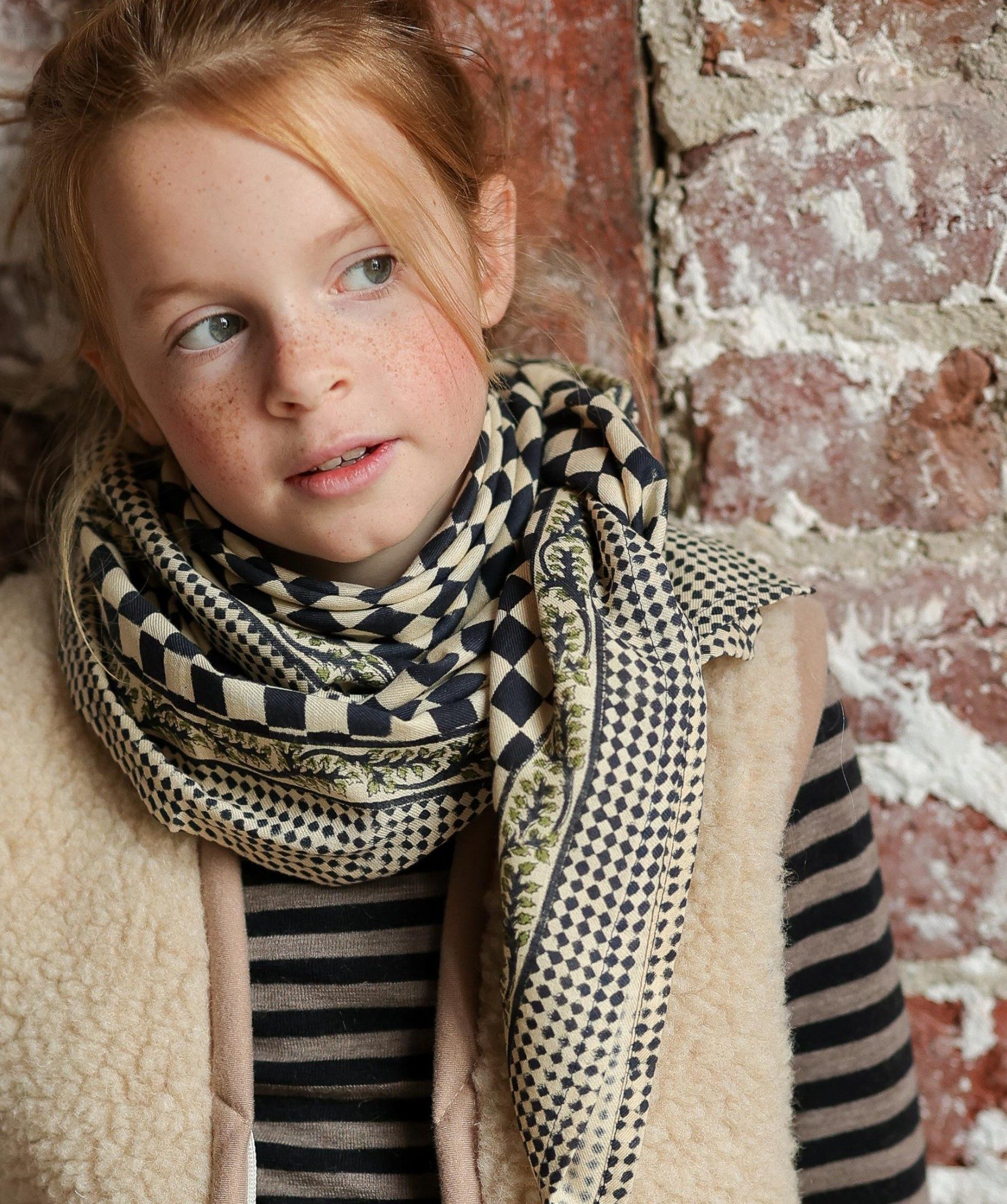 Foulard grand format – Damier Encre