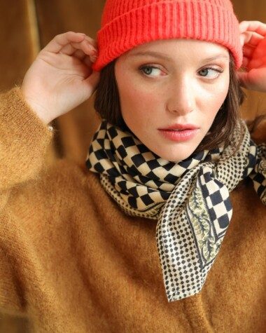Foulard grand format – Damier Encre