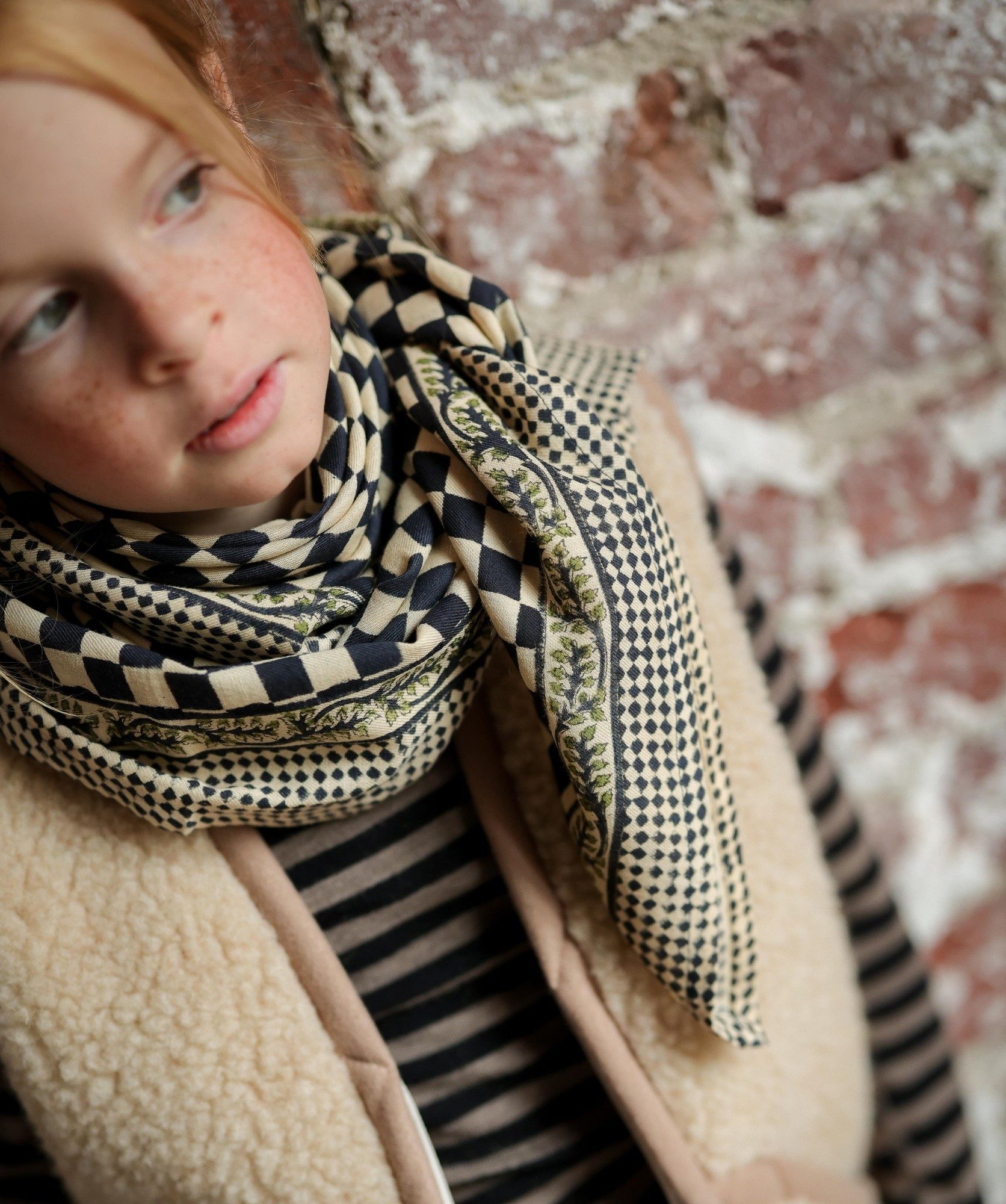Foulard grand format – Damier Encre
