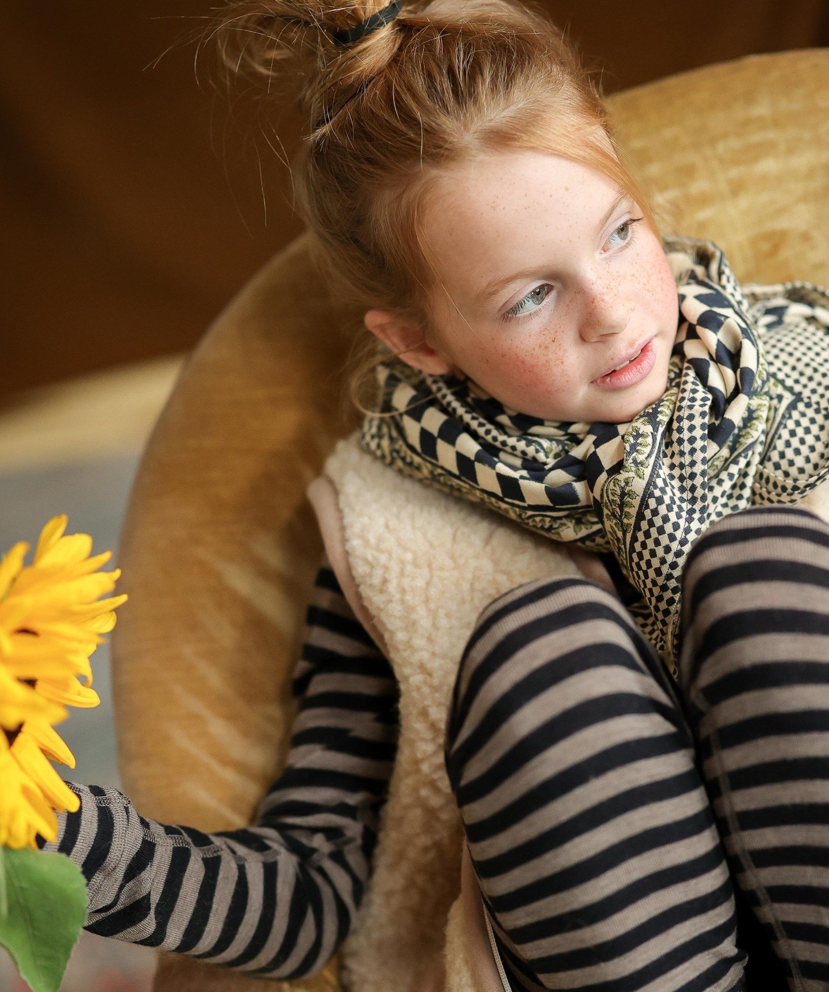Foulard grand format – Damier Encre