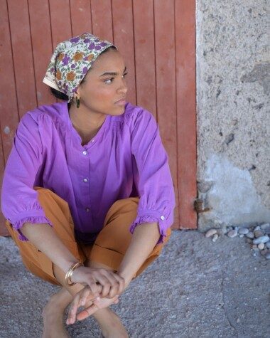 Foulard petit format – Ellis Violette