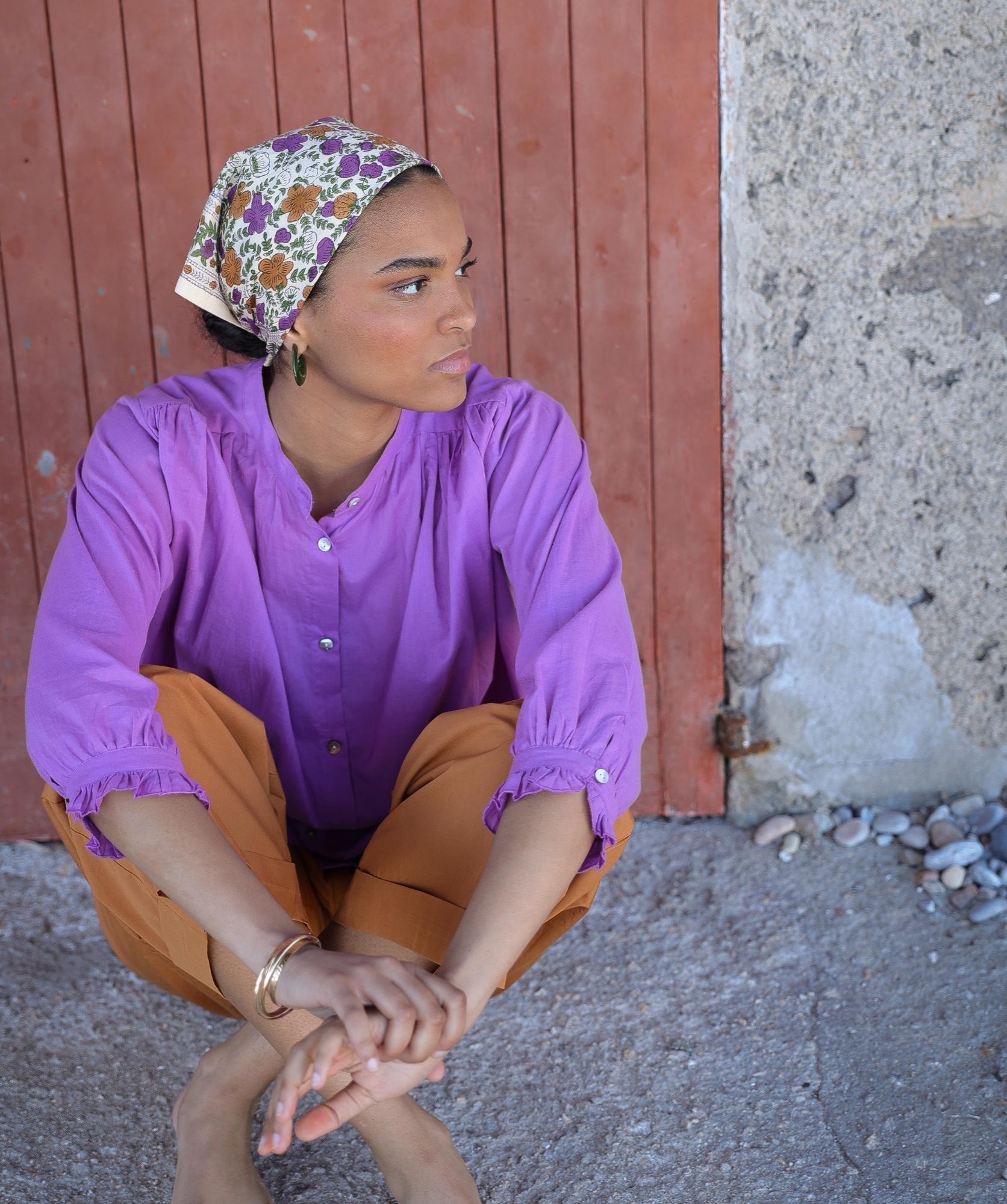 Foulard petit format – Ellis Violette