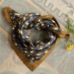 Foulard petit format – Léopard Navy