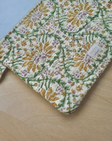 Pochette grand format/ ordinateur 13′ – Palmyre Caramel Beurre Salé