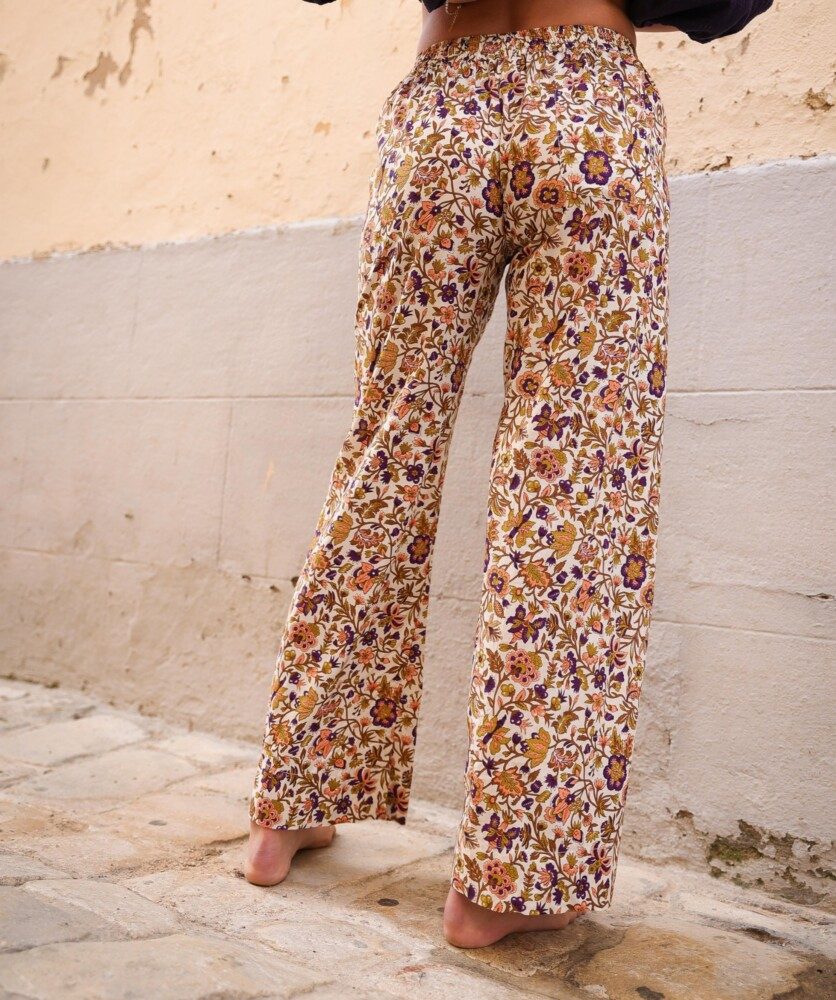 Pantalon Maho – Imprimé Sesimbra myrtille