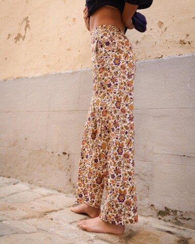 Pantalon Maho – Imprimé Sesimbra myrtille